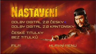 Nastavení zvuku a kapitol