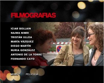 Filmografie v bonusech španělského DVD
